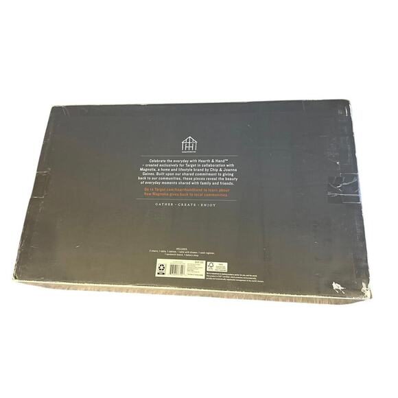 New Hearth & Hand with Magnolia Kid’s Wooden Wood 8 Pc Bakery Bake Shop Set - Picture 6 of 7